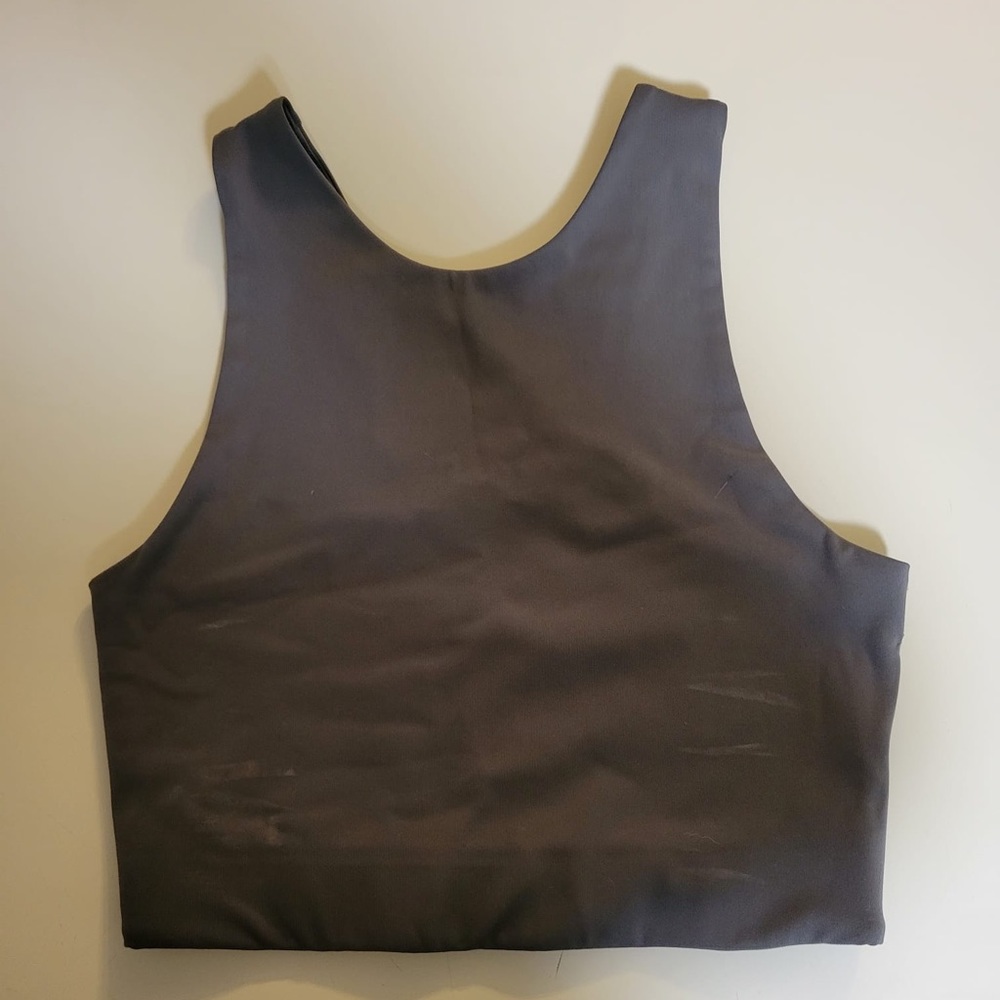 Discontinued Girlfriend Collective Dylan Bra. Size small. Color thyme.